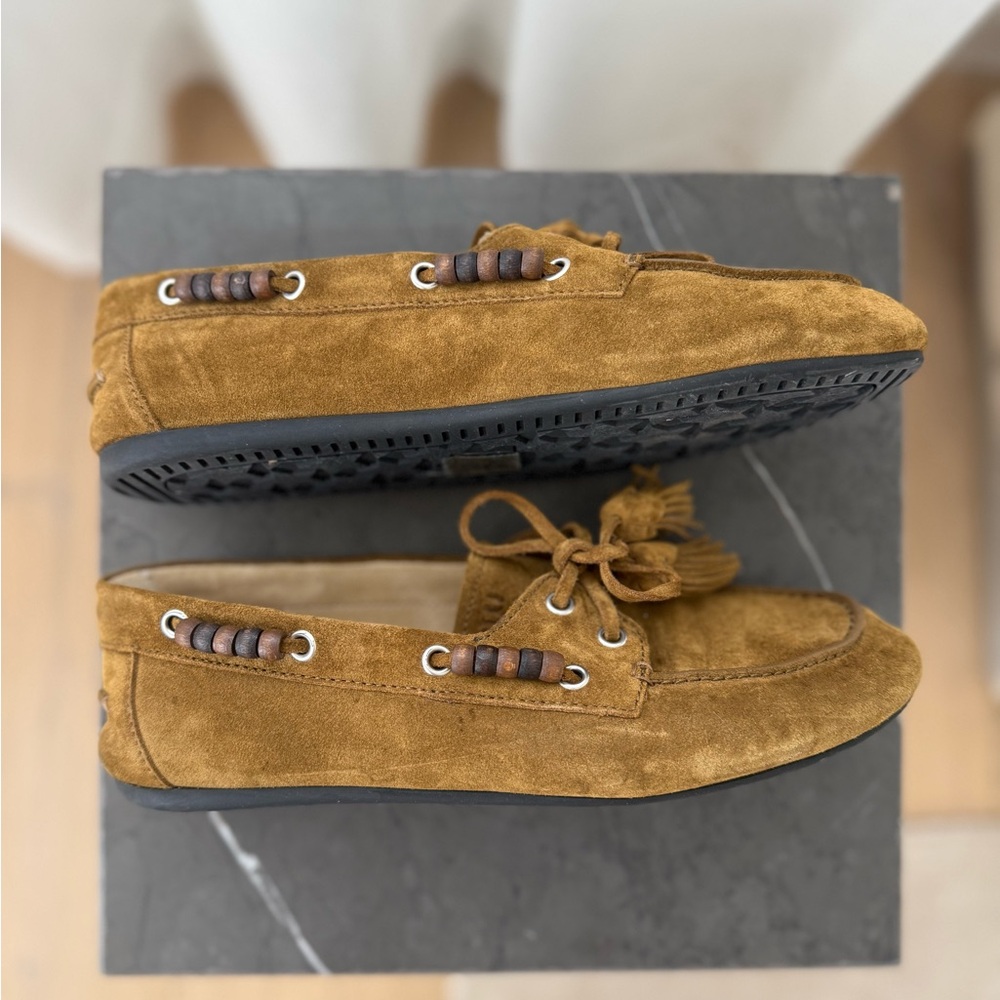 Miu Miu Suede Tassel Loafers - Picture 5 of 7